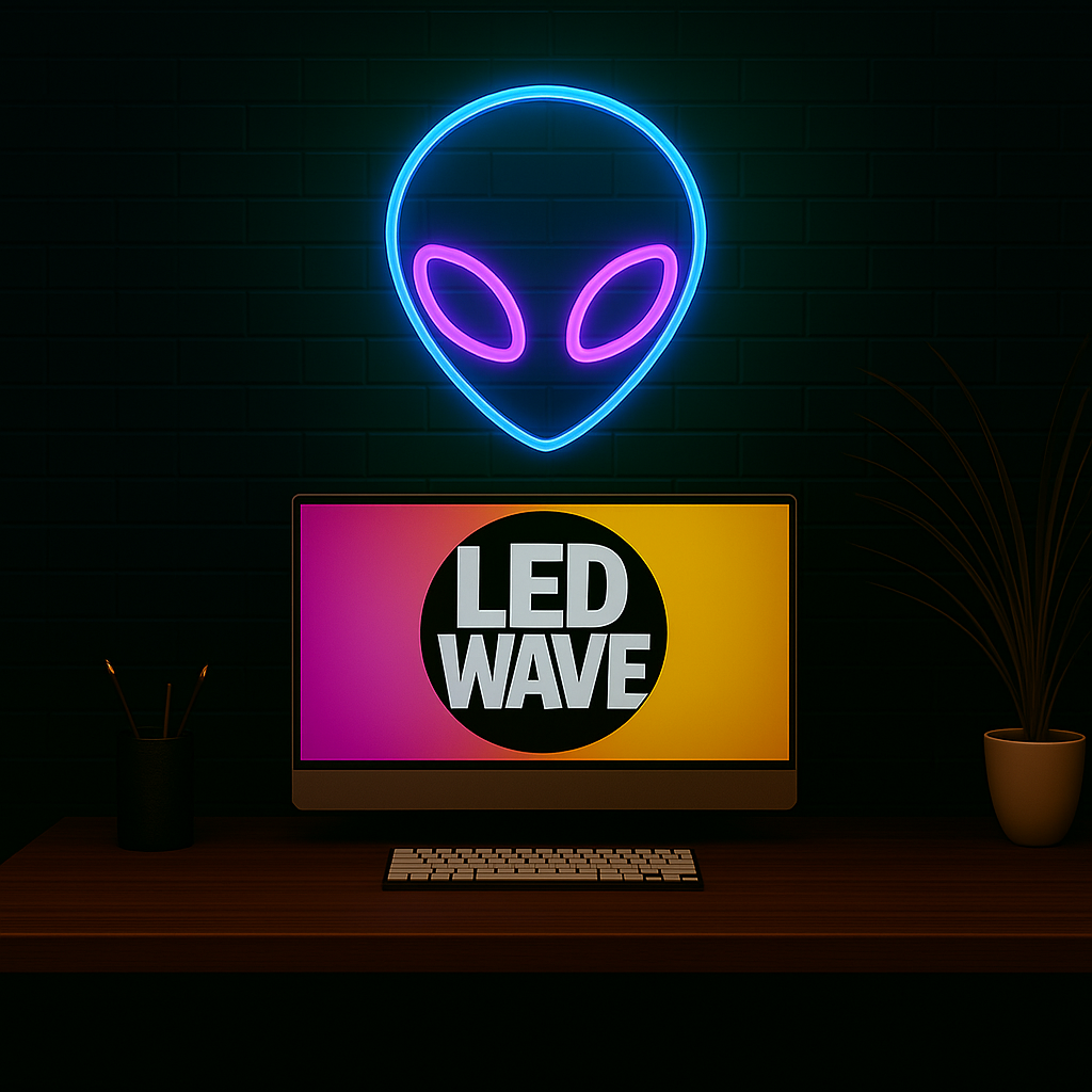 Alien (Blue + Purple) Neon Sign