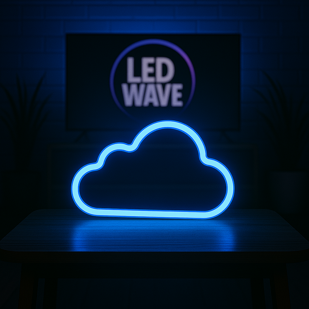 Blue Cloud Neon Sign