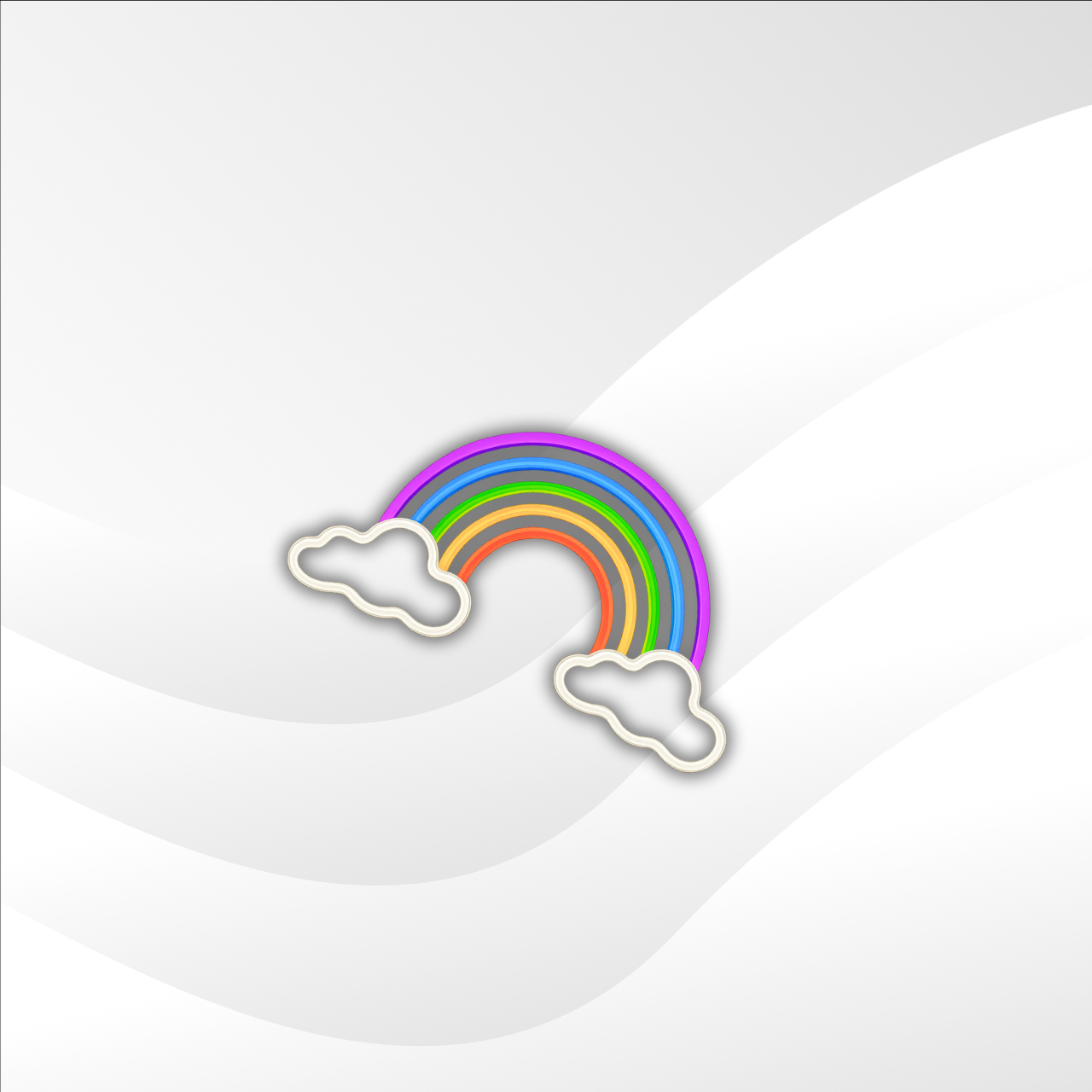 Rainbow on Clouds Neon Sign