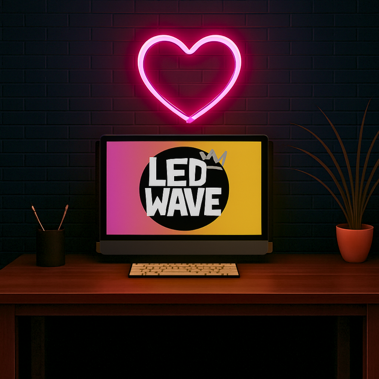 Pink Heart Neon Sign