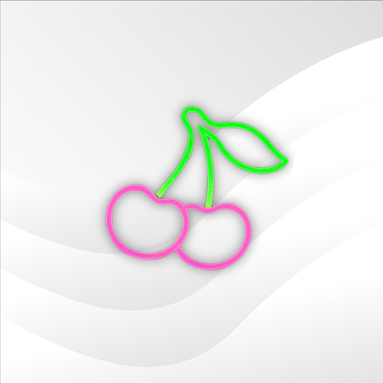 Cherry (Green + Pink) Neon Sign