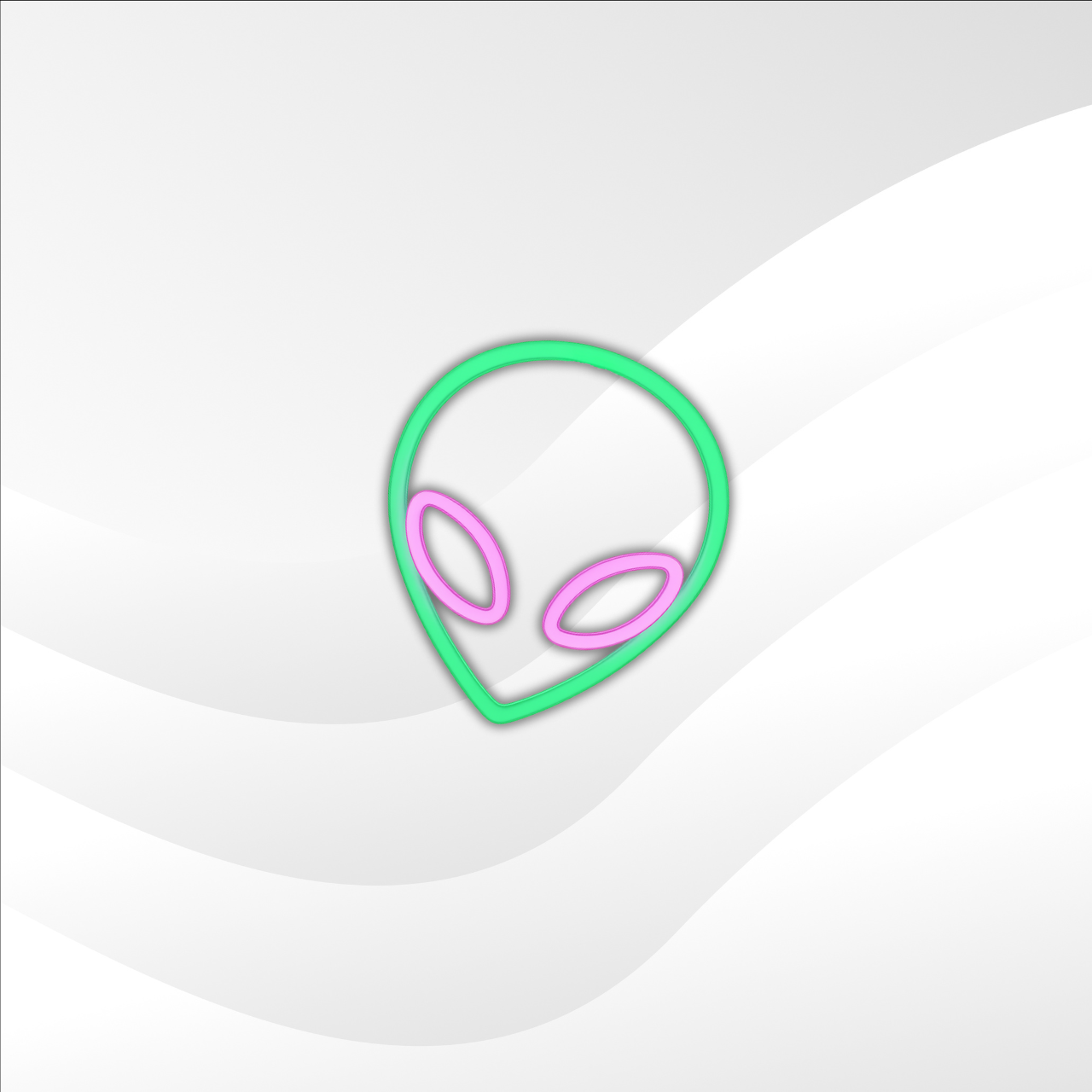 Alien (Green + Purple) Neon sign