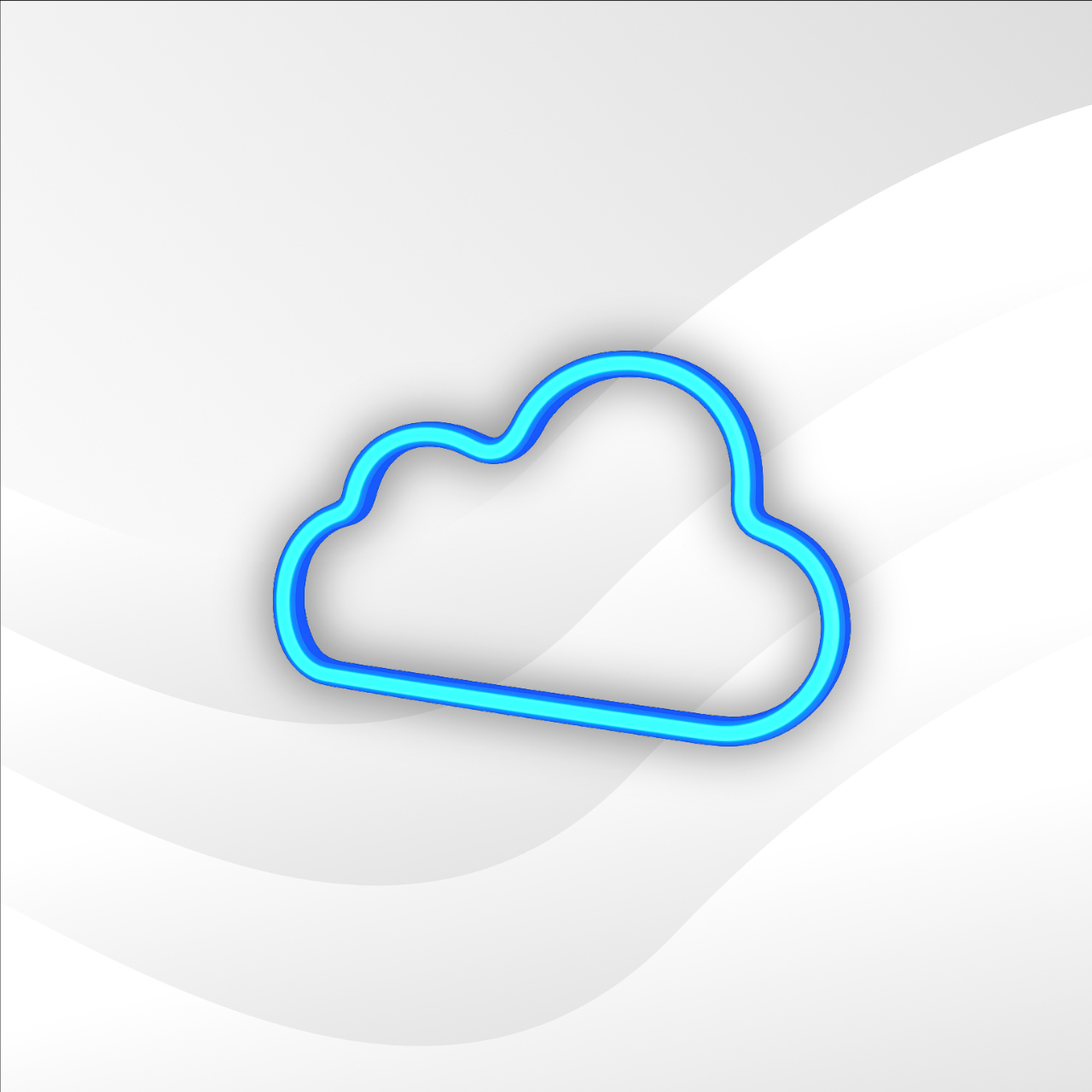 Blue Cloud Neon Sign