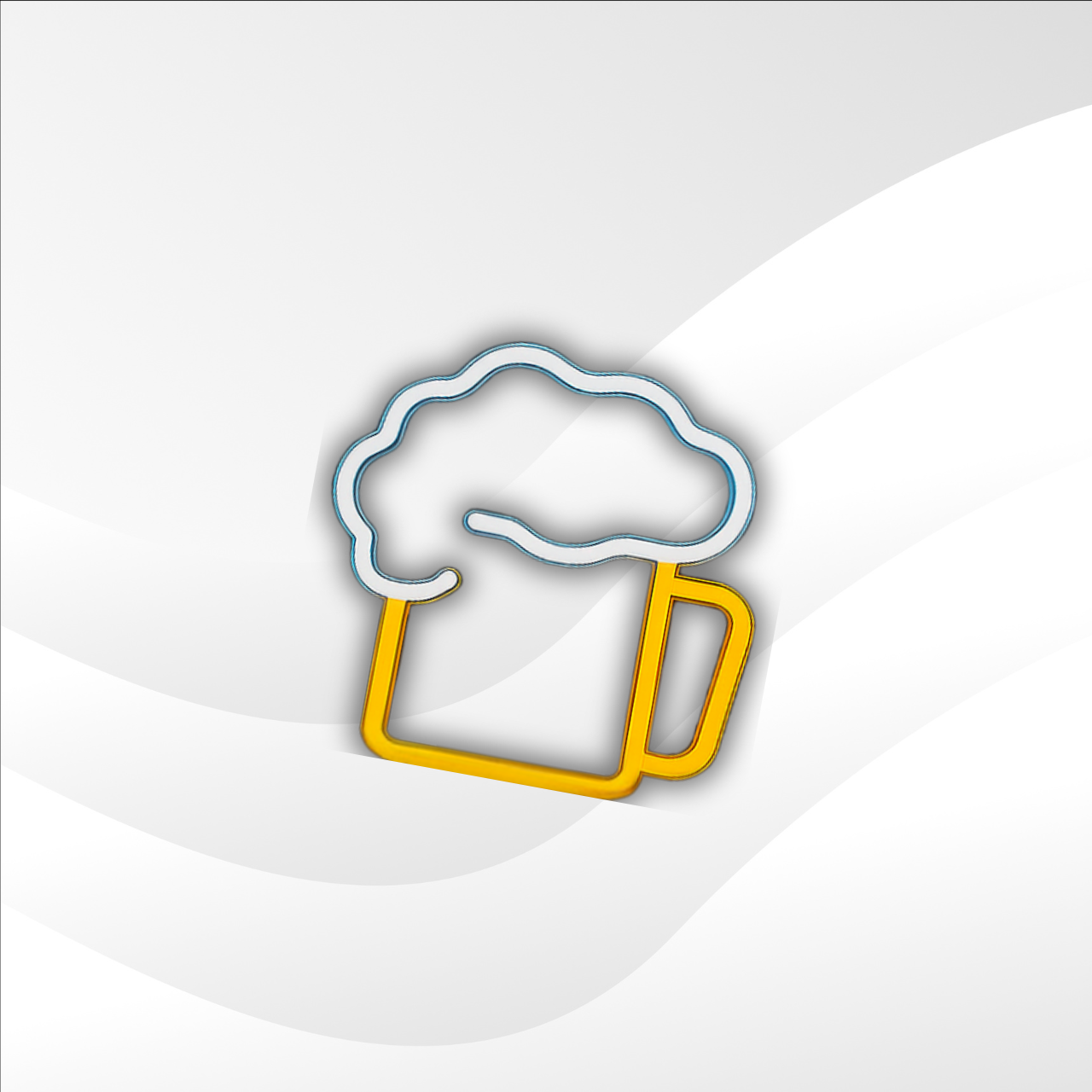 Beer (White + Yellow) Neon Sign