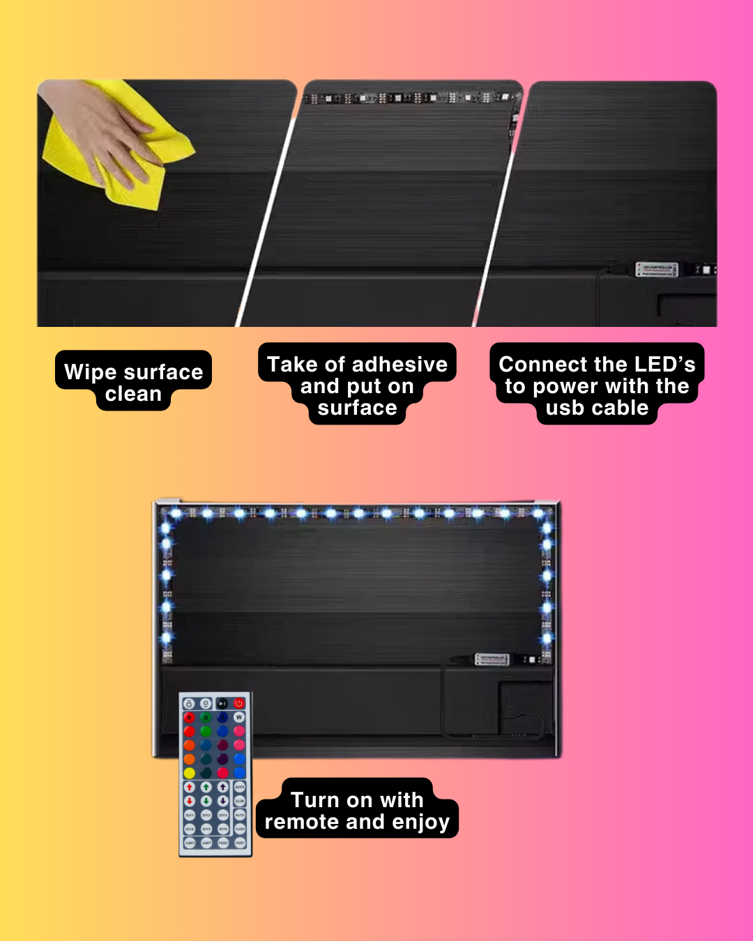 LED Light Strips - Compatible with Google Assistant and Amazon Alexa